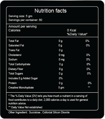 All Wellness Creatine 300Gm 60 Servings - Image 3